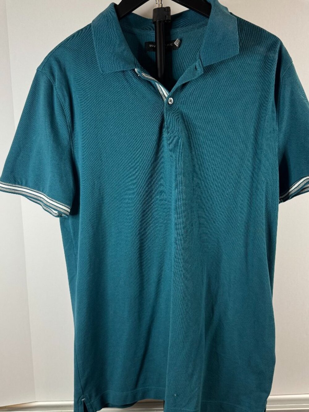 Banana Republic Luxury Touch Pique Polo Teal (M)